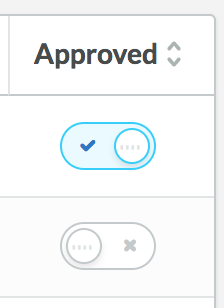 Shows the approved setting, enabled.
