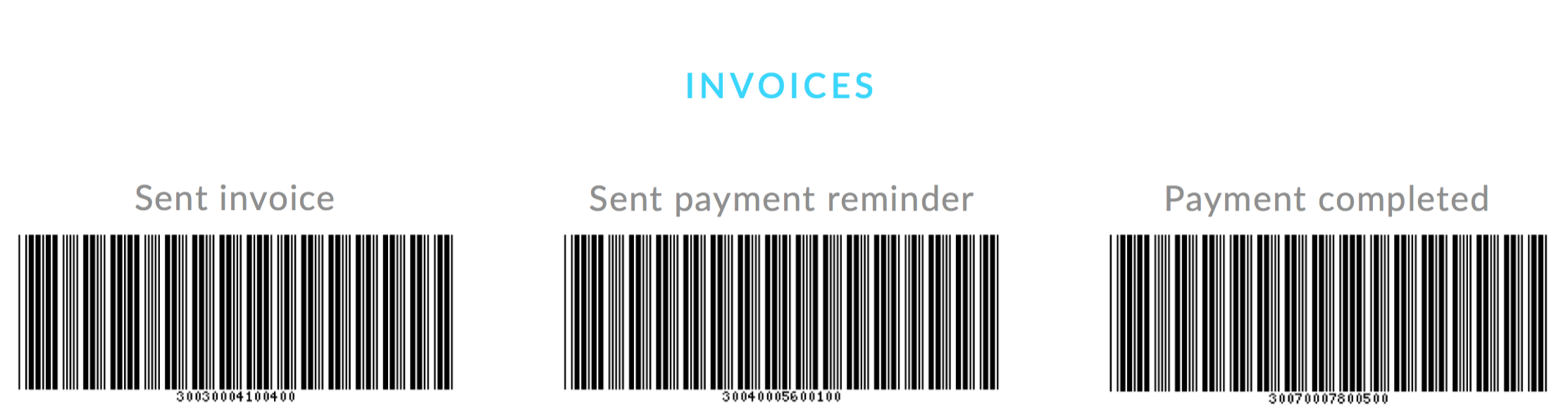 Invoice barcodes example.