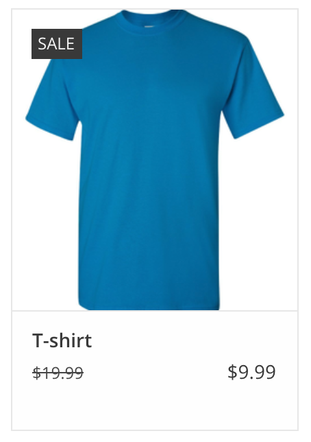 An item with a strikethrough discount.