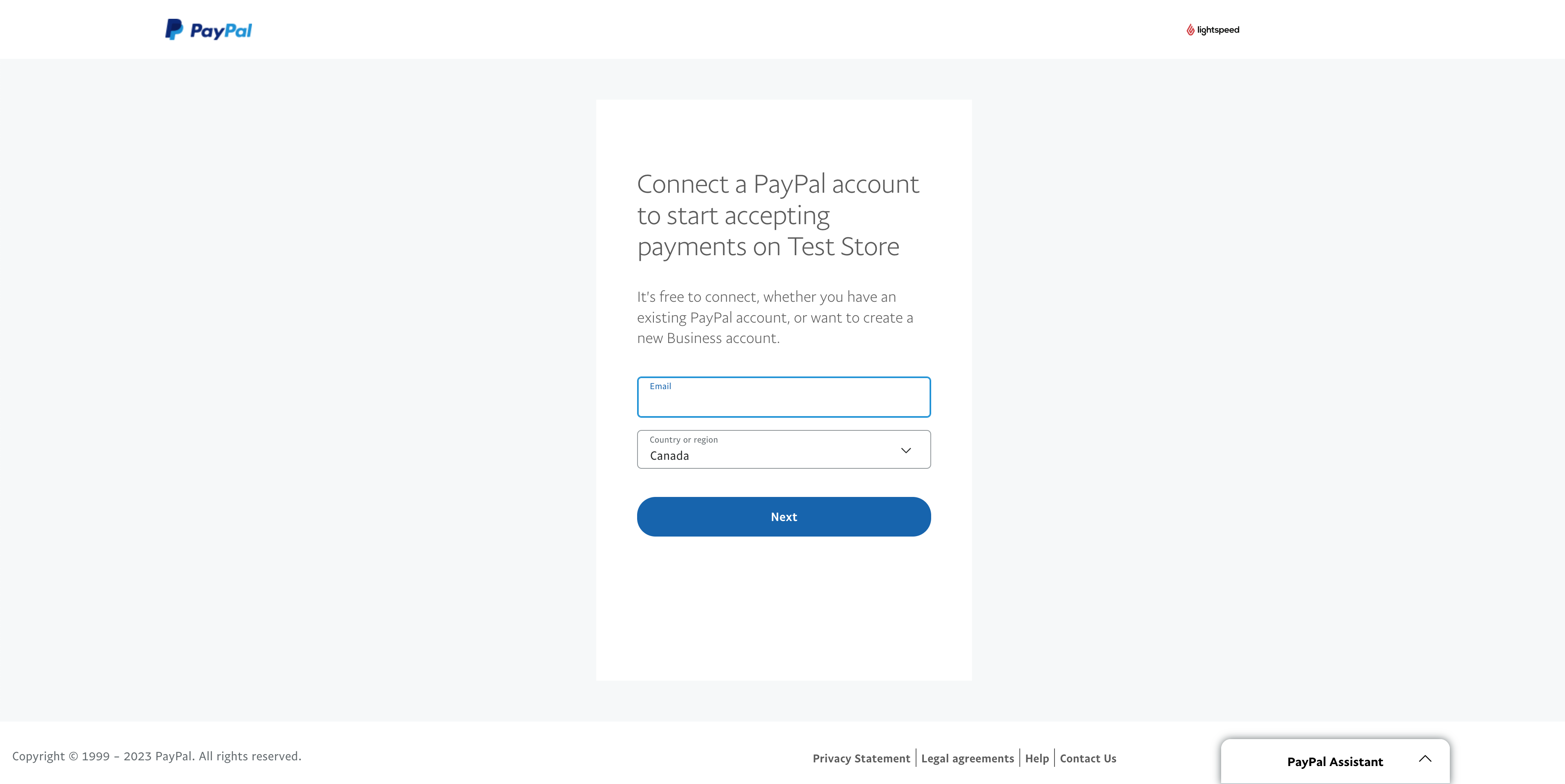 Enter your email for your Paypal acccount