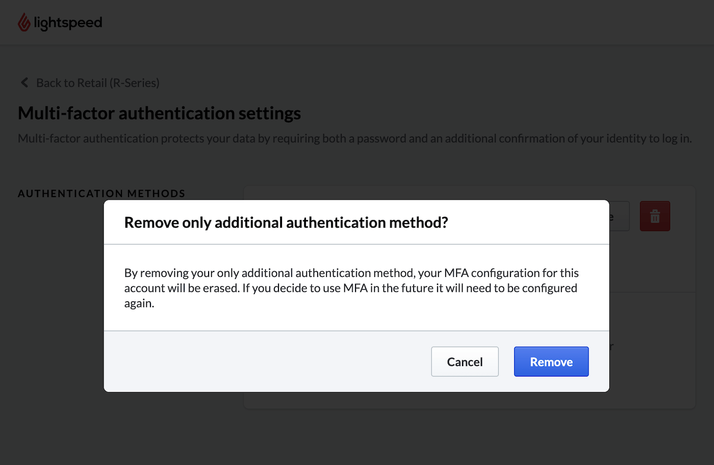 Remove authentication