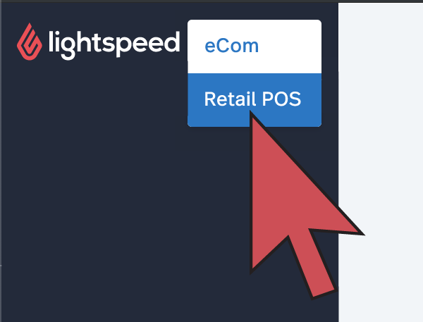 Zeigt den Produktumschalter mit einem Pfeil, der auf Retail zeigt.