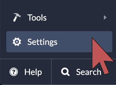 Image: Shows an arrow hovering over the Settings button.